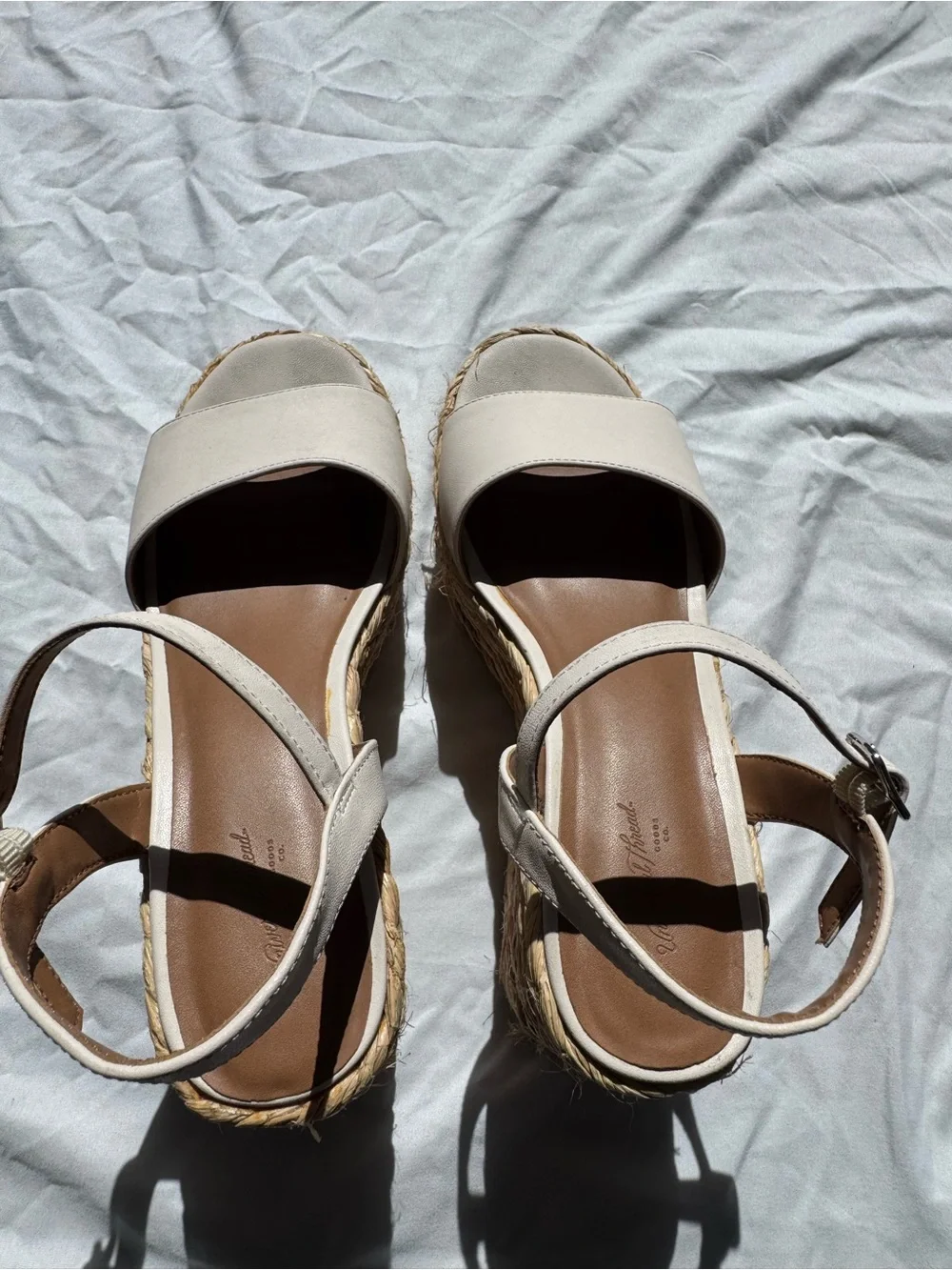 Universal thread Wedge Espadrille Sandals - Cream Women’s Summer Shoes 7.5